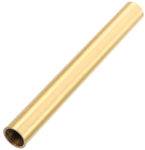 Kupfer Lampenstiel M10 Innengewinde 10cm Gerade Ausführung | Gold, Hohl, Retro Design, Einfache Montage und Demontage, für Lampen Ersatzteile