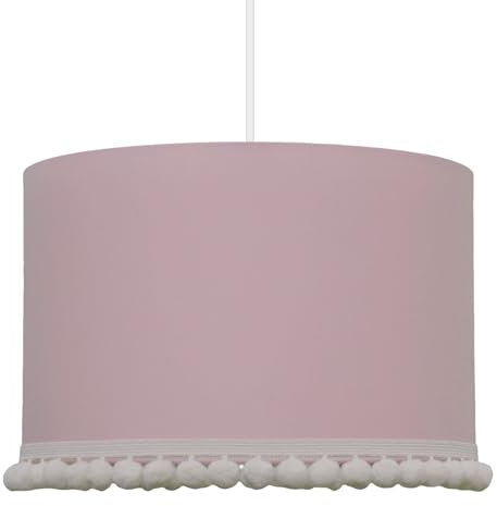 youngDECO® Hängelampe 2xE27, Lampenshirm aus Baumwollstoff Ø38cm, Pendelleuchte für Kinderzimmer und Babyzimmer, Hergestellt in der EU