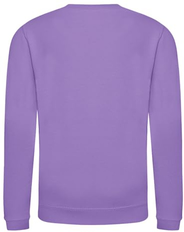 AWDis Just Hoods Childrens/Kids Plain Crew Neck Sweatshirt (7-8 Years) (Digital Lavender)