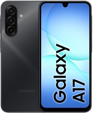 Samsung Galaxy A17, 3 anni di Garanzia del produttore, Android 15, Display Super AMOLED 6.7, 8GB RAM, 256GB, Batteria 5.000 mAh, Resistenza IP54, Memoria espandibile, Black [Versione Italiana]