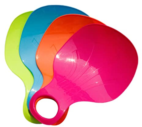 BEAHING Schneeschlittenbrett, Grassand, Abfahrtsrodelbrett mit Griff für Erwachsene und Kinder, zufällige Farbe, 4 Stück, Skifahren