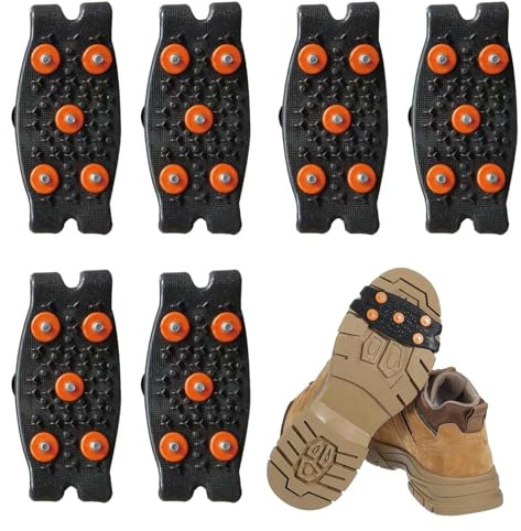 3 Paar Schuhspikes Winter, Spikes Für Schuhe, Universal Schuhspikes Mit 5 Schuhspikes, Stretch rutschfeste Steigeisen, Anti-Rutsch Steigeisen Für Eisfischen, Wandern Und Schneespaziergänge