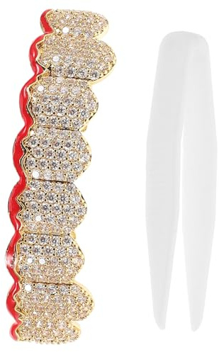 1 Satz Kupfer Zahn Grillz Stilvoll für Partys und Halloween Geschenkideen