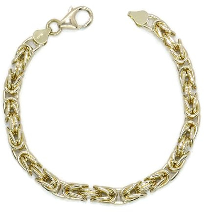Never Say Never Byzantinisches Armband aus 18-karätigem Gold für Herren, 6 mm – 21 cm | Luxus mit Charakter