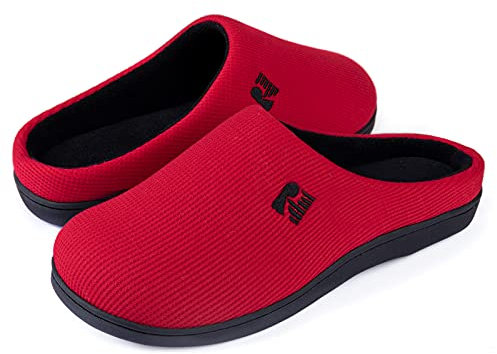 RockDove Damen Original Zweifarbige Hausschuhe mit Rückstellschaum, 40/41 EU, Rot und Schwarz