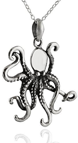 Sterling Silber Octopus Anhänger, 45,7 cm, Metall