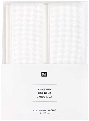 Rico Design Aidaband Stickmeterware 2 STK. 4.0 cm breit 110.0 cm lang 100 Baumwolle Ganzjährig waschbar bis 30°C