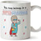 MUGFFINS Mugs for Grandma – This Mug Belongs to a Super Grandma – Coffee Granny Mug for Breakfast Mothering Sunday/Birthday Presents for Grandmothers/Ceramic 11 oz