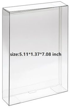 WICAREYO 10PCS Clear Box Hülse für SNES N64 Spiele Cartridge Box
