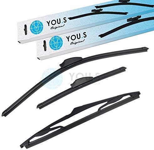 YOU.S SCHEIBENWISCHER SET VORNE + HINTEN 600 + 340 + 300 mm (3 Stück)