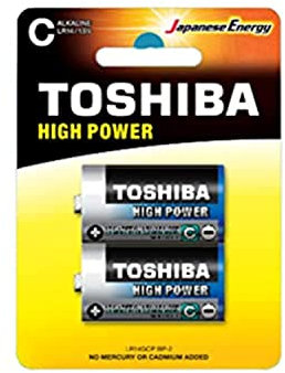 Di&Gi Blister 2 Batterie Alkaline Toshiba - Mezze Torce C