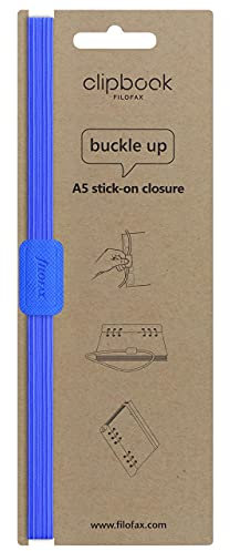Filofax Clipbook Saffiano Fluoro Blue Blau A5 elastischer Verschluss Verschlussgummi 149202