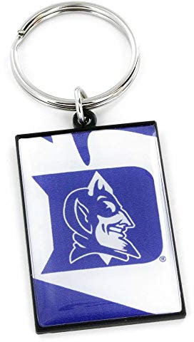 aminco Unisex-Erwachsene Flag Keychain NCAA Schlüsselanhänger Duke Blue Devils Americana Flagge, Mehrfarbig, 4