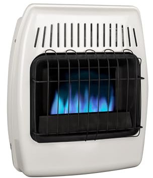 Dyna-Glo Chauffage mural au gaz naturel 10 000 BTU - Flamme bleue - Sans évent - Blanc