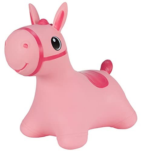 Hoppimals Tootiny Hüpftier, Hüpfpferd, Hüpftier ab 1 Jahre, Perfekt für Gymnastik & Geschicklichkeit für Kinder, Verpackt im Geschenkkarton, inklusive Pumpe - Baby-Hüpfer ROSA