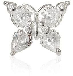 Thomas Sabo Damen Einzel Ohrstecker Schmetterling weiße Steine 925 Sterlingsilber H2195-051-14