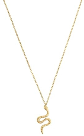 NOELANI Kette mit Anhänger 925 Sterling Silber Damen Halsschmuck, 40+5 cm, Gold, Schlange, Kommt in Schmuck Geschenk Box, 2031585