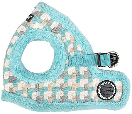 Puppia Brustgeschirr für kleine und mittelgroße Hunde - Arden Harness B - verstellbar und komfortabel, Aqua, M