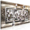 B&D XXL - Tableau décoratif nature 120x40 cm - Impression sur toile colorée - Décoration murale pour salon et chambre - Vert noir gris - Abstraction nature plantes fleurs magnolias b-A-0861-b-a
