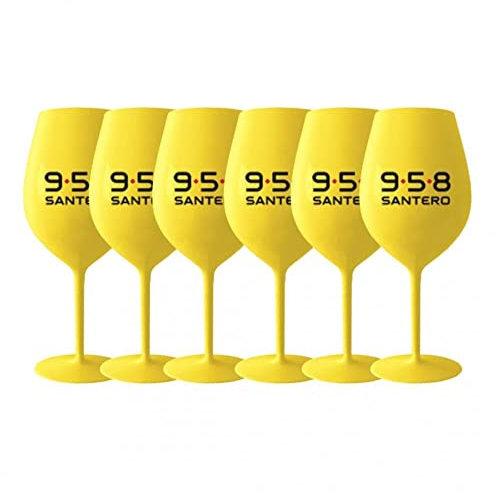 Generico Set Bicchieri Santero 958 Colorati | Gialli | Calici Pop | in plastica Dura |