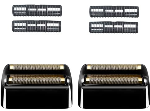 Foil & Cutters Compatible with BaBylissPRO FXFS2 FOILFX02 Shaver, Black | Replacement foil & cutters set fits BaBylissPRO FXFS2 FOILFX02 cordless shaver, black, 2 pack barber parts