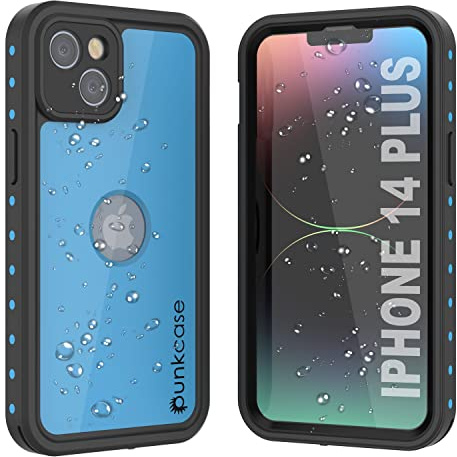PunkCase for iPhone 14 Plus Waterproof Case [StudStar Series] [Slim Fit] [IP68 Certified] [Shockproof] [Dirtproof] [Snowproof] 360 Full Body Armor Cover For iPhone 14 Plus (6.7) (2022) [Blue]