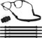 MoKo 4 Pièces Cordons à Lunettes Ajustable, Retenue de Lunettes de Soleil Antidérapant en Nylon Élastique, Titulaire de Lunettes de Sécurité Universel sans Queue avec Tête Ronde pour Hommes Femmes