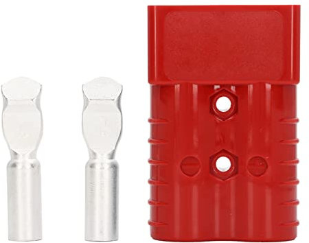 Battery Quick Connect, Battery Quick Connect Disconnect, 350a 600V Plug Connector SH350 Double Pole High Current Battery Quick Connector Kit for Car Solar Boat Forklift(SH350 Red)
