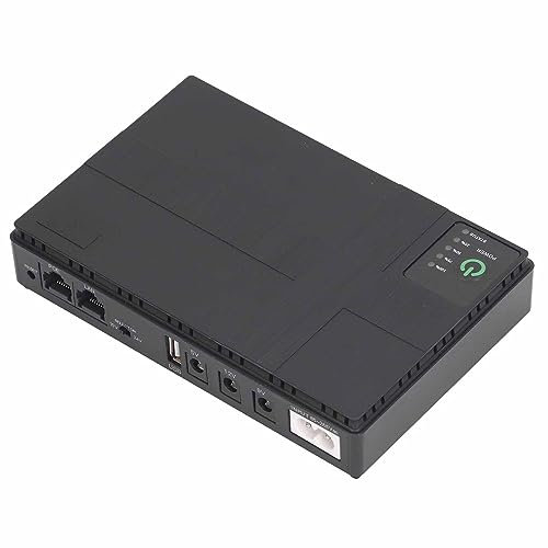 10400 MAh 18 Wh USV, 5 V 9 V 12 V DC 5 V 2 A USB Dual-Eingangsoptionen Mini-USV-Batterie-Backup, Unterbrechungsfreie Stromversorgung, für Router, Modem, Smartphone, Faxgerät,
