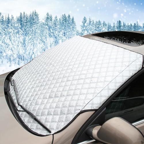 Frontscheibenabdeckung Auto, Scheibenabdeckung Auto Winter, Windschutzscheibenabdeckung,Windschutzscheibe Abdeckung Faltbare, Autoscheiben Abdeckungen FüR Die Gegen Schnee, EIS, Frost, Staub, Sonne