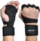 AMFUN Gants D'entraînement Ouverts à Demi-Doigts, Manique de Musculation avec Protection Supplémentaire de la Paume pour la Gym, Fitness, L'haltérophilie (L)