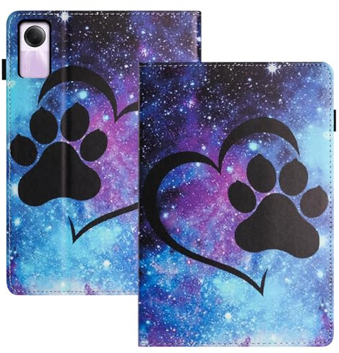 LSPCASA Custodia Per Xiaomi Redmi Pad SE 11 Pollice PU+TPU Materiale Redmi Pad SE Cover Con Slot Per Carte Cover Redmi Pad SE 11 Pollici 2023 Zampa di gatto cuore