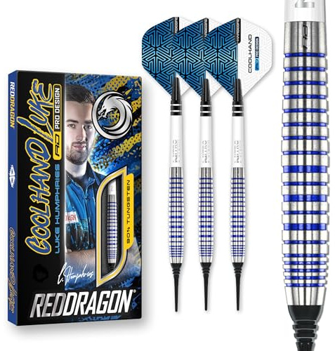 RED DRAGON Luke Humphries TX Softip Serie Premium Wolfram Dart Set mit Flüge und Schäften
