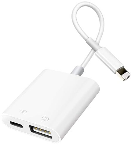 AMZTOP Lightning to USB Adapter,USB 3.0 Cable Female OTG Adapter for i-Phone,with Fast Charging Port Compatible with iPad,Supports Connect Card Reader,Keyboard,Mouse,USB Flash Drive,Game Controlle