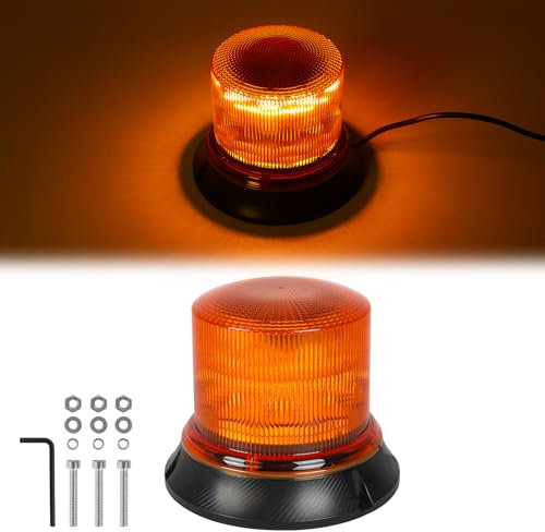 AOHEWEI LED-Warnleuchte bernsteinfarben, 8 Muster 12/24 V 20 Stück LED-Blitzleuchte für landwirtschaftliche Maschinen, Nutzfahrzeuge, Schulbus, Traktor, Bagger, LKW