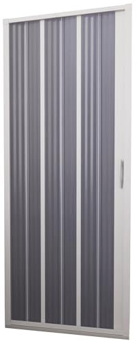 Porta Doccia 100 cm 1 Anta a Soffietto in PVC H185 cm Bianco