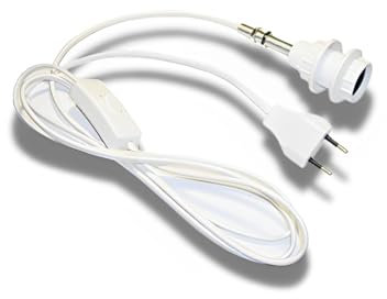 Lampenfassung E14 Set – DIY Lampe mit Kabel, Gewinderohr & Fassungsteilen – Weiß – Elektrofassung zur Selbstmontage – Inkl. Montageanleitung – Hanna's Laden