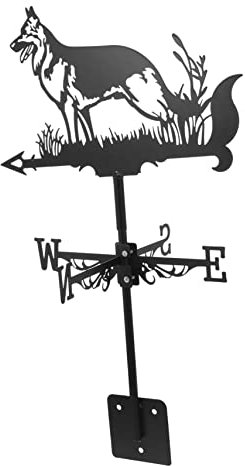 KITANDOVE Gartendeko Metall Wetterfahne Bodeneinsatz Wetterfahne Wetterfahne Eisen Windrichtungsanzeiger