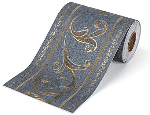 Cenefa Adhesiva Cocina,Cenefas Adhesivas Autoadhesivo CLORURO DE POLIVINILO Línea de cintura Wallpaper Retro grabado en relieve Línea Línea Línea Calcomanías Zócalos Frontera de la pared Etiquetas eng