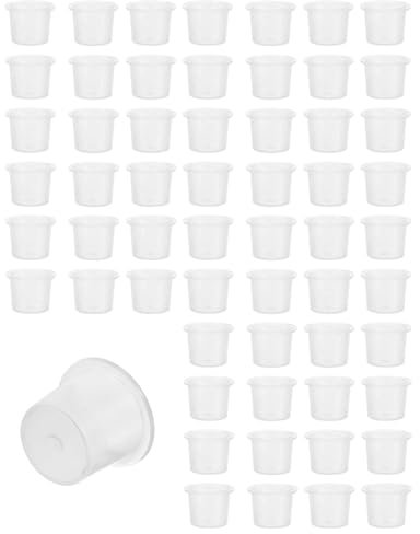 KGDUYC 100 Pcs kleine Tattoo-Tintenbecher,Einweg-Tintenbecher,Tattoo farbige Kappenbecher,Kunststoff-Farbbehälter,kleine Tinten-Farbbecher,Kunststoff-Farb-Tattoo-Becher,Tattoo-Tintenbecher