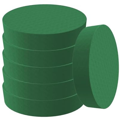 Celuicion Blumensteckschaum Rund 6 Stück 12 x 4 cm - Nasssteckschaum, Steckmoos, Steckmasse - Kegel Blumengestecke - Steckschwamm zum Basteln, Hochzeit, Geschenke, Deko – Blumen Gesteck