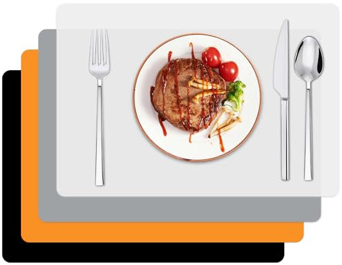 Silicone Mat for Resin, 4 Pack A3 Large Silicone Sheets, 30 x 40CM Food Grade Silicone Placemat, Extra Large Silicone Mat Craft Mats for Crafts Jewelry Casting Resin Moulds Mat(4 Colors)
