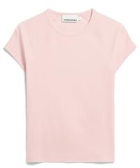 ARMEDANGELS Damen RIPP-T-Shirt aus Bio-Baumwoll Mix HANJAA Fitted Rosalilly L