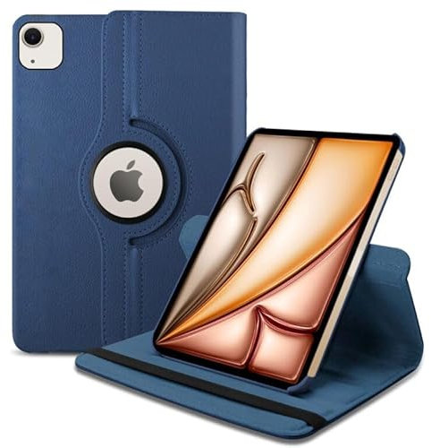 World biz Funda giratoria para iPad Air de 13 pulgadas M2 (2024) A2898 / A2899 / A2900, rotación de 360 grados, funda protectora inteligente con soporte, encendido y apagado automático, iPad Air 13