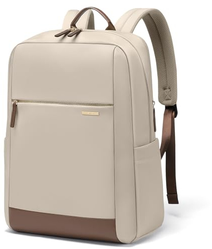 GOLF QUALITY 14 Inch Laptop Backpack for Women, Anti-Theft Water Resistant Commuter Backpack, Large Capacity Carry On Cabin Bag for College Work Travel UK (Apricot)