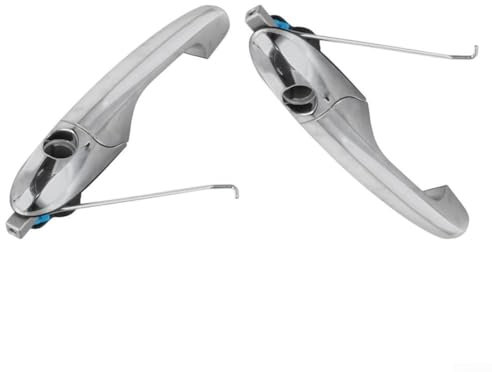 ReachMall Türgriff rechts Fahrer- und Beifahrerseite, rechts links und rechts, 2 x Chrom-Außentürgriff, für Fiat 500 735592026+735592012