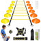 Druuzyl Fußball Trainingsset mit 6m Agility Leiter & 12 Kegeln - Koordinationsleiter für Slalomtraining, Geschenk für Jugendliche und Erwachsene