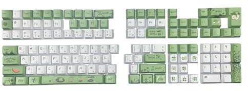 Frog Pattern MX Switch Japanese Keycap Type Mechanical Keyboard OEM Height for Typist and Gamer