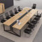 WXXZCE Konferenztisch Groß, Besprechungstisch Büro Tisch Länge 200cm-700cm, 25mm Dicke Tischplatte, Tischbeine aus Kohlenstoffstahl, Versteckte Verkabelung, für Bürokonferenzen(Yellow,200x100cm/79x39i