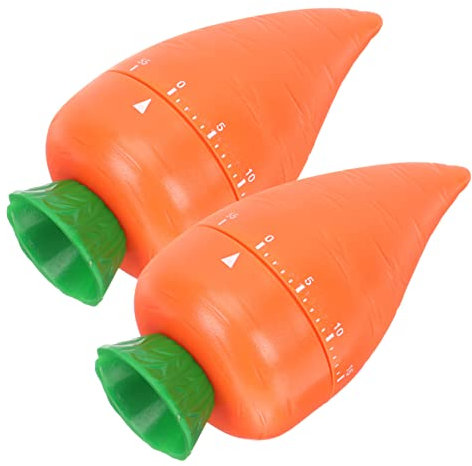 Cabilock 2pièces Minuteur De Cuisine Mécanique Lot pour Carottes Salle De Bain Compteur Batterie Minuterie De Cuisine pour Cuisson Pâtisserie